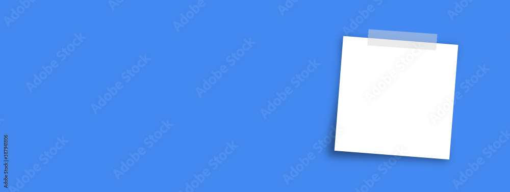 Notizzettel auf blauem Hintergrund Notizzettel auf blauem Hintergrund