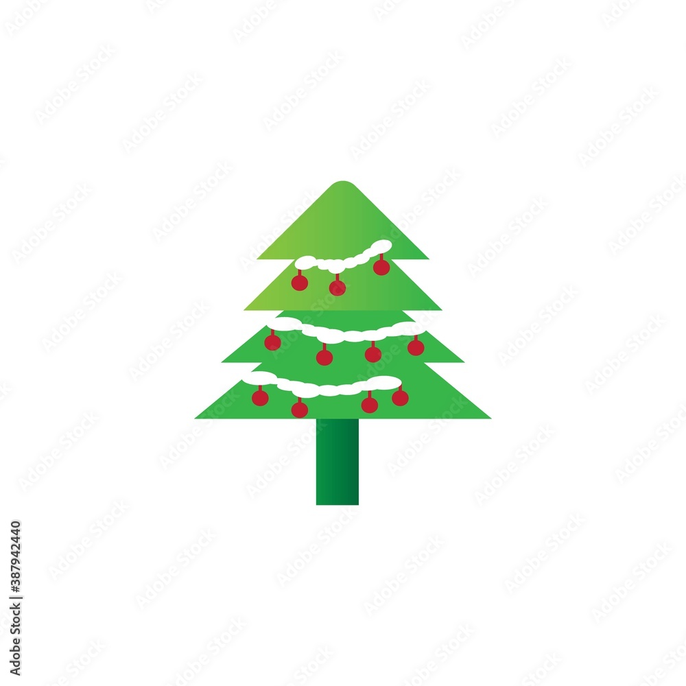 Christmas tree icon logo, vector design Christmas tree icon logo, vector design