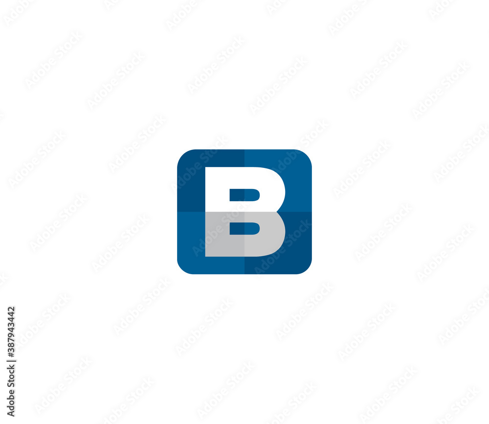 B Alphabet Modern Icon Style Simple Logo Design Concept B Alphabet Modern Icon Style Simple Logo Design Concept