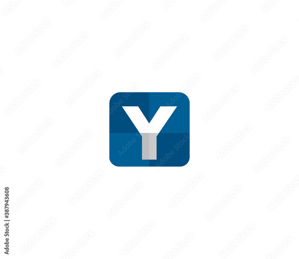 Y Alphabet Modern Icon Style Simple Logo Design Concept Y Alphabet Modern Icon Style Simple Logo Design Concept