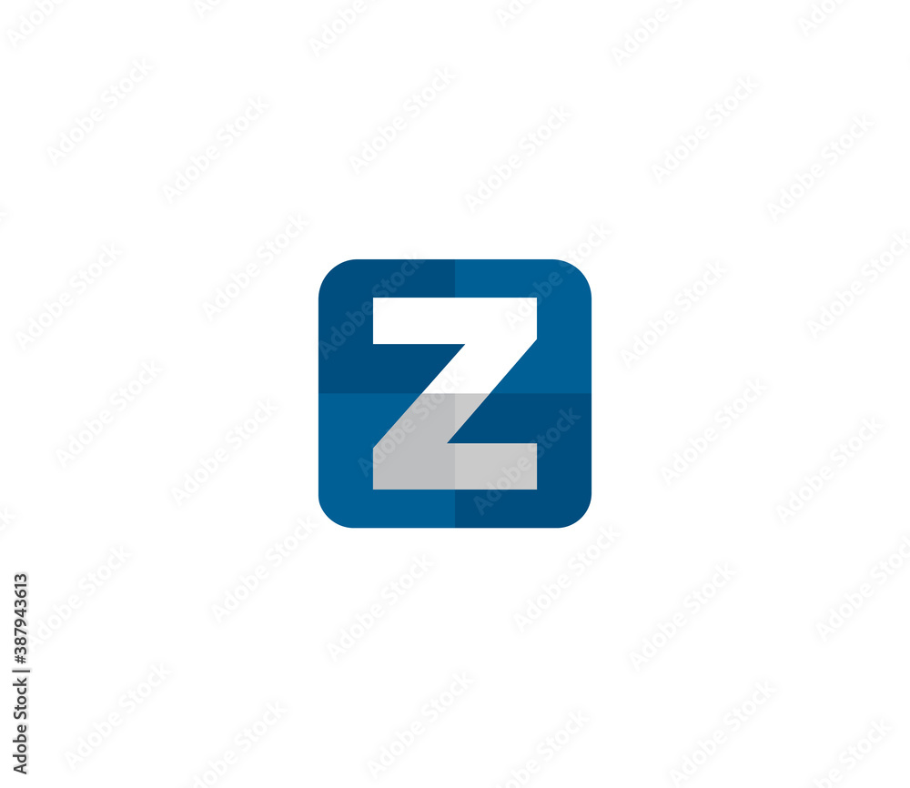 Z Alphabet Modern Icon Style Simple Logo Design Concept Z Alphabet Modern Icon Style Simple Logo Design Concept