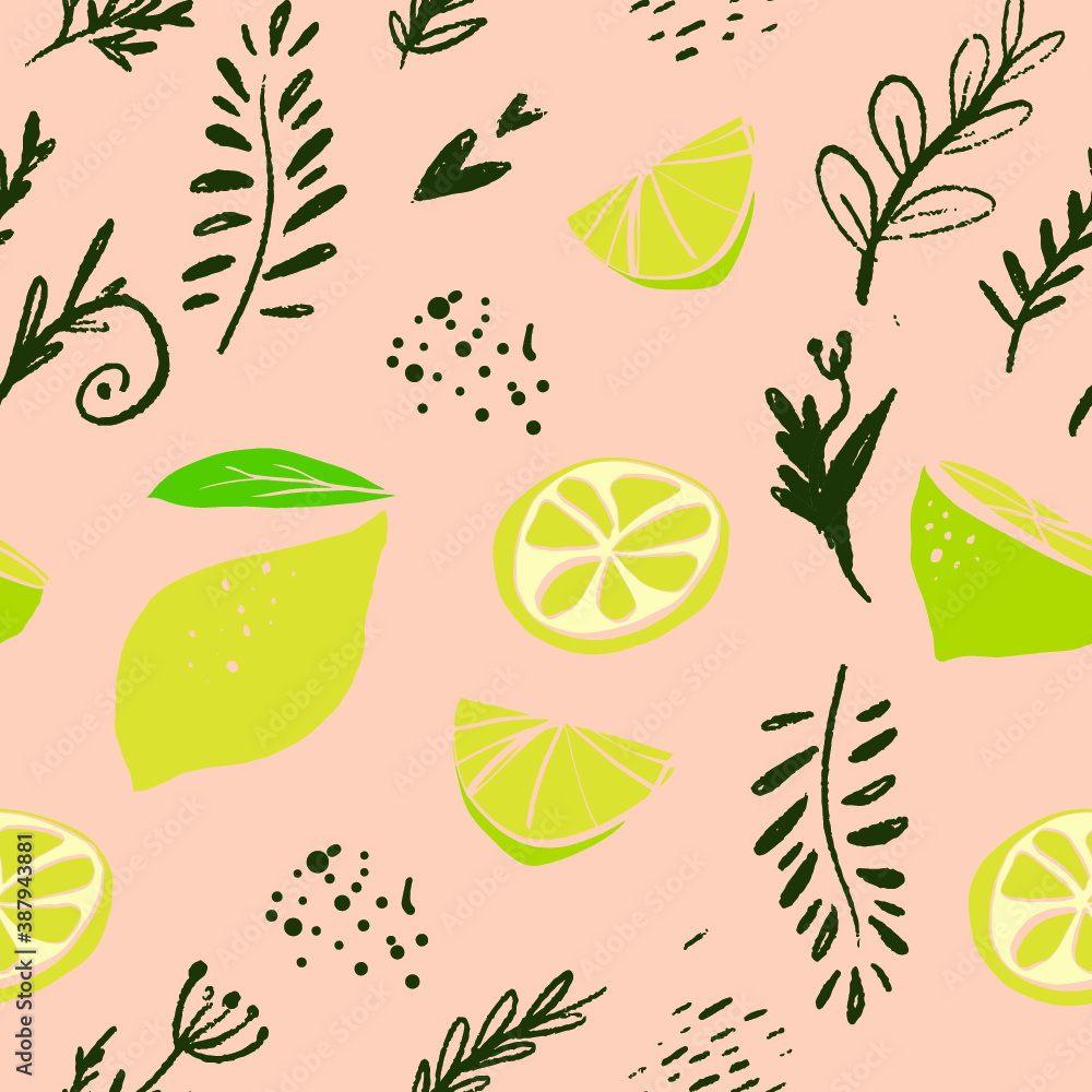 Lemon seamless pattern for your design: wallpaper, card, textile Lemon seamless pattern for your design: wallpaper, card, textile