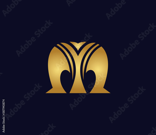 M Alphabet Award Logo Design Concept