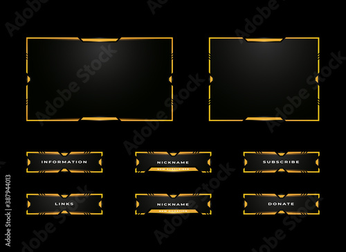 twitch streaming panel overlay design template
