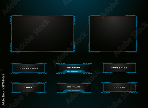 twitch streaming panel overlay design template