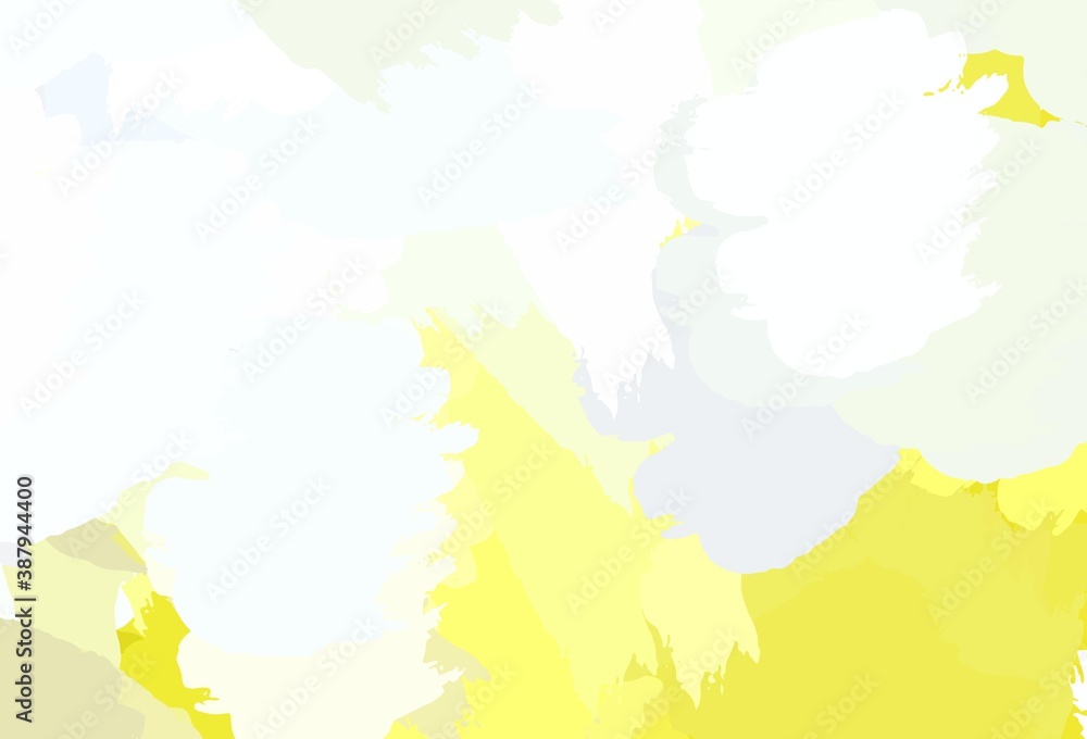 Light Yellow vector background with abstract shapes.