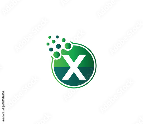 X Alphabet Modern Lab Logo Design Concept