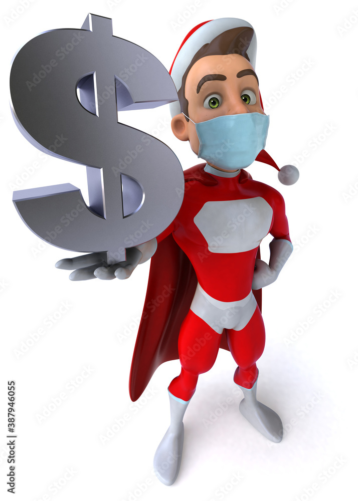 Fun super Santa Claus with a mask Fun super Santa Claus with a mask
