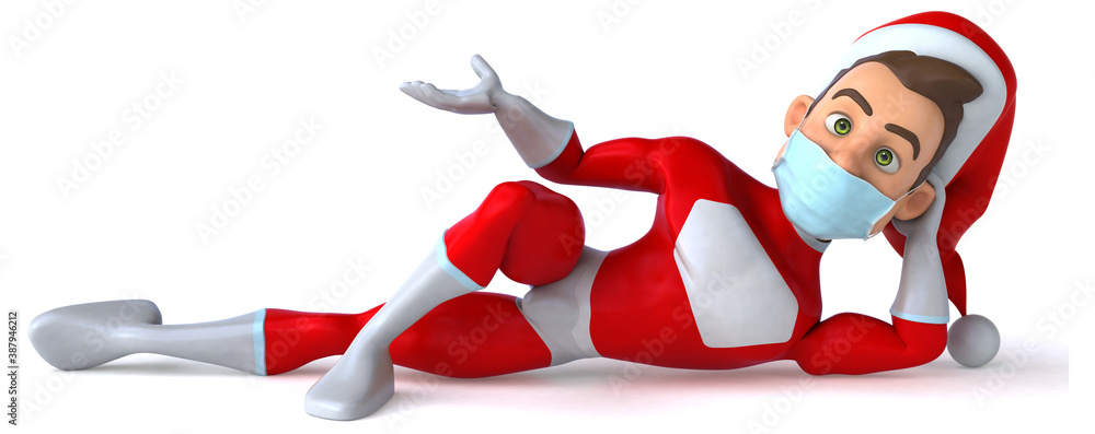 Fun super Santa Claus with a mask Fun super Santa Claus with a mask