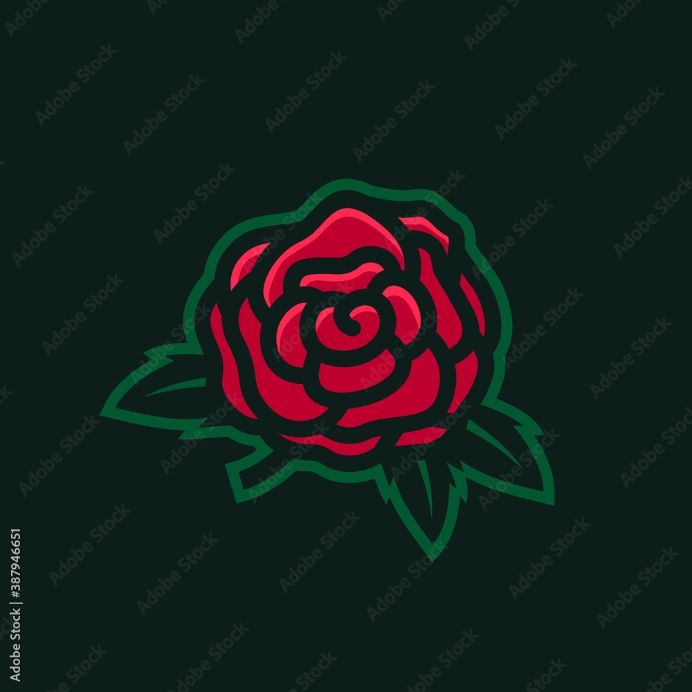 wild rose e sport logo vector icon illustration wild rose e sport logo vector icon illustration