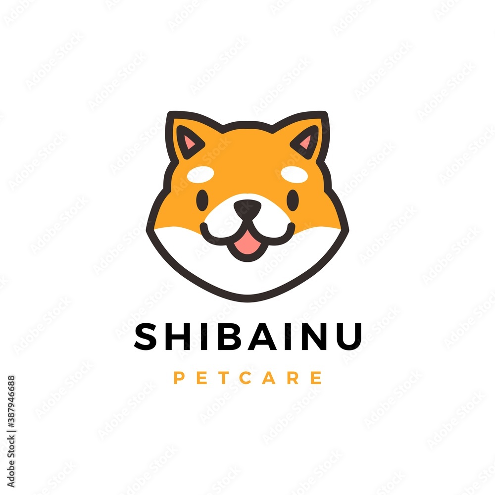 shiba inu dog logo vector icon illustration shiba inu dog logo vector icon illustration