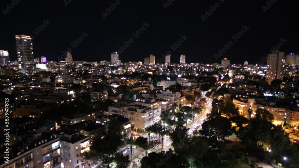 Aerial photo of the city of Tel Aviv at night. Israel. Kikar Rabin- Rabin square. Ibn Gvirol Street
Aerial photo of the city of Tel Aviv at night. Israel. Kikar Rabin- Rabin square. Ibn Gvirol Street