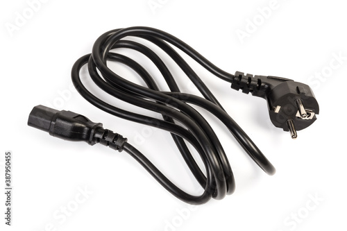 Bilde på lerret AC power cord with CEE 7/7 plug and C13 receptacle