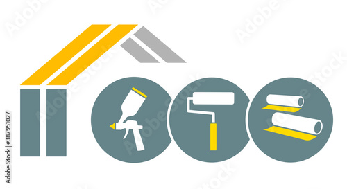 House painting graphic in vector quality.