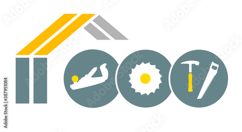 Carpenter design logo in vector quality.