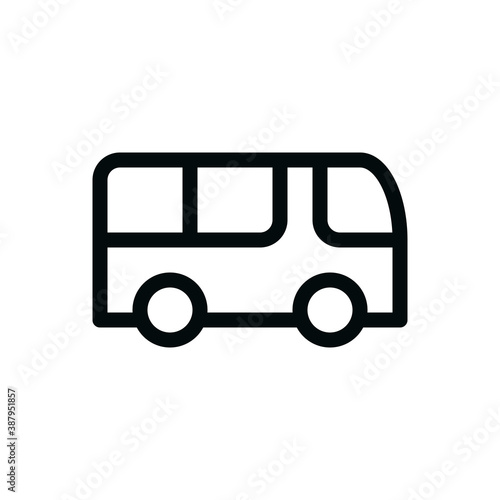 Autobus isolated icon, passenger transport linear icon, public bus outline vector icon with editable stroke
