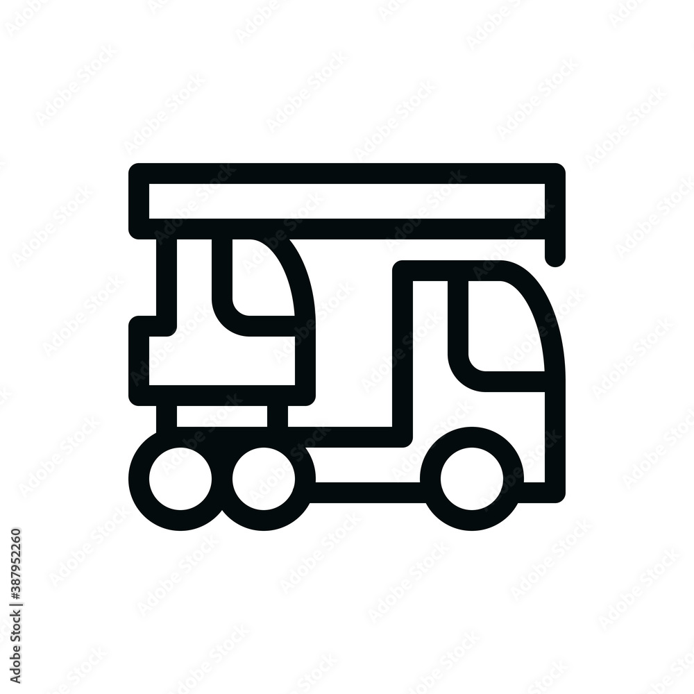 Telescopic truck crane isolated icon, truck-mounted crane linear vector icon with editable stroke Telescopic truck crane isolated icon, truck-mounted crane linear vector icon with editable stroke