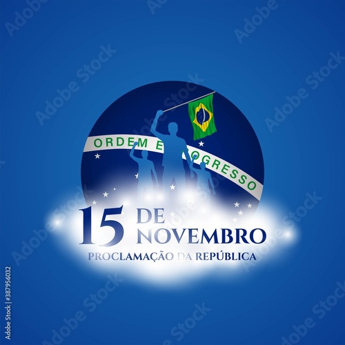 Brazil Republic Day Background. Vector Illustration.