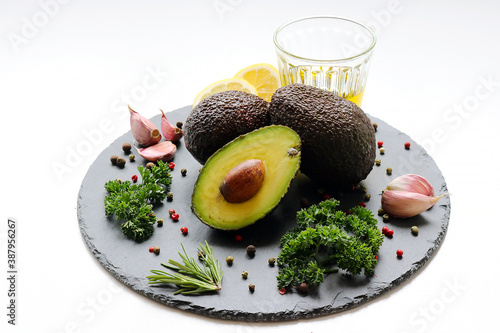 avocado on a plate