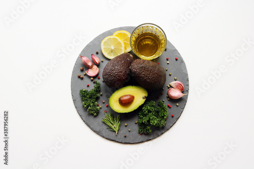 avocado on a plate
