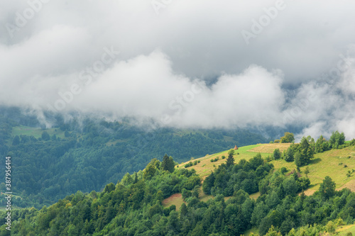 Fog in morning on the mountains.