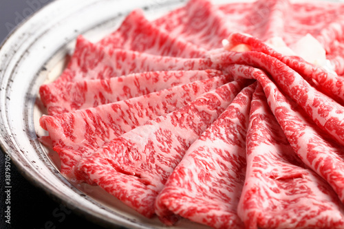 Tableau sur toile 牛しゃぶ霜降り肉