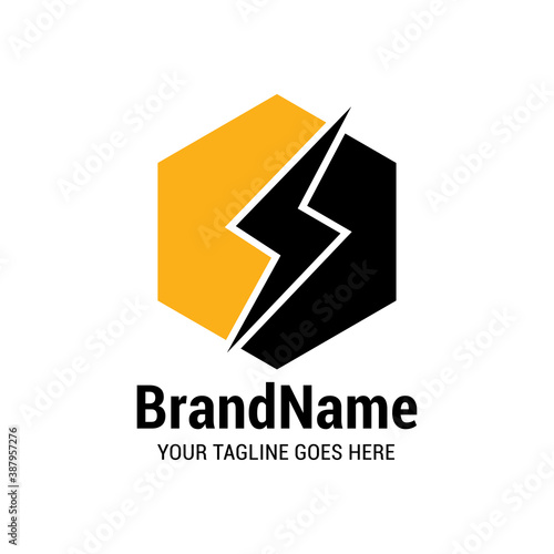 Free Download lightning thunder bolt flash logo icon vector template. - GFXLoad