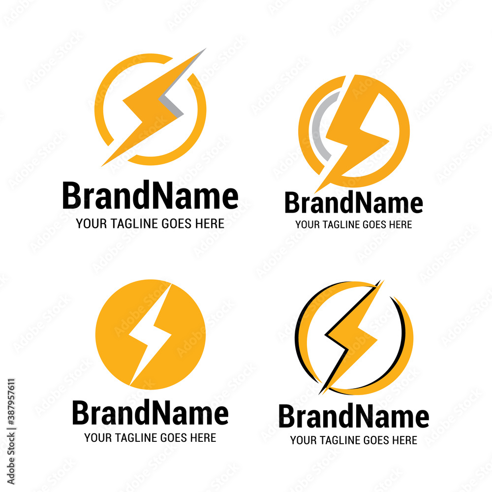 lightning thunder bolt flash logo icon vector template. lightning thunder bolt flash logo icon vector template.