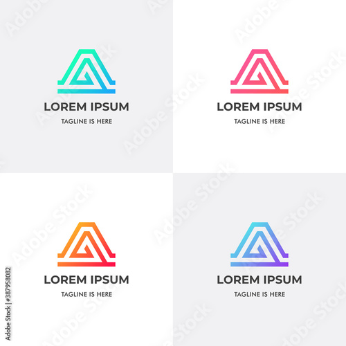 Letter A Logo Icon Template Design