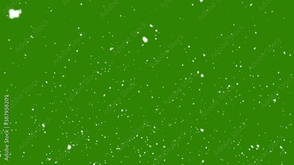 Snow falling on green screen background Snow falling on green screen background