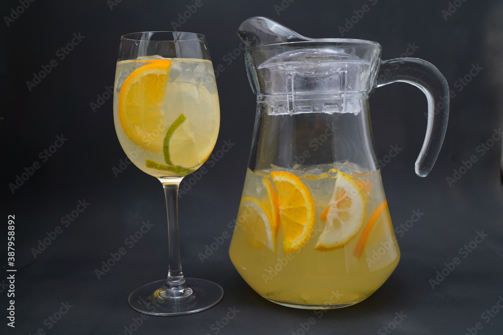 lemon juice in a glass lemon juice in a glass