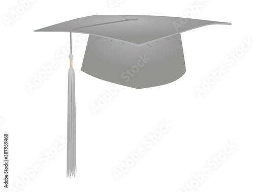 Graduation hat isolated. vector illustration