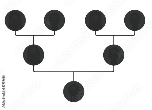 Family tree avatar. vector illustration