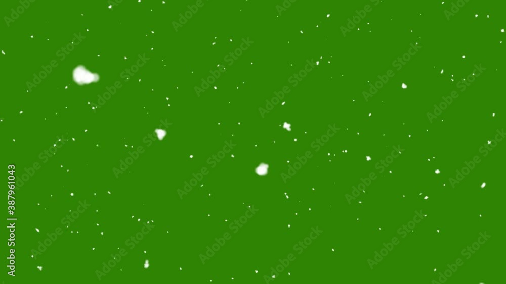 Snow falling on green screen background Snow falling on green screen background