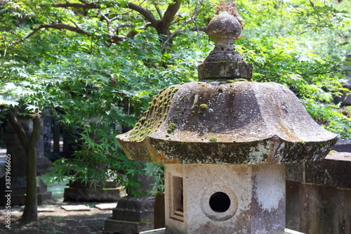 日本埼玉県、平林寺の自然に囲まれた昔の侍や武将、将軍のお墓。 © sky studio