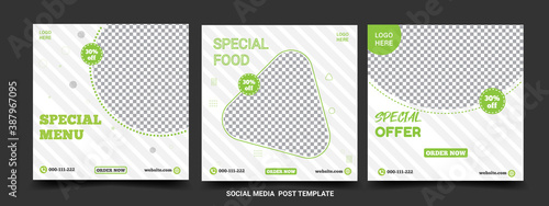 Social media instagram and Facebook  post design for food promotion food marketing food discount   