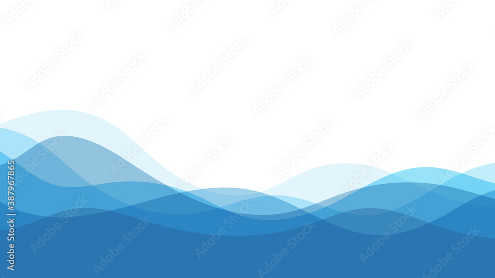 Light blue ocean wave fluid layer background vector