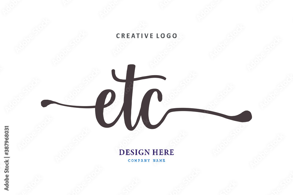 ETC lettering logo is simple, easy to understand and authoritative ETC lettering logo is simple, easy to understand and authoritative