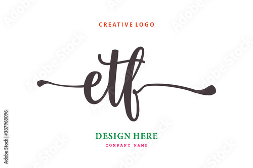 ETF lettering logo is simple, easy to understand and authoritative