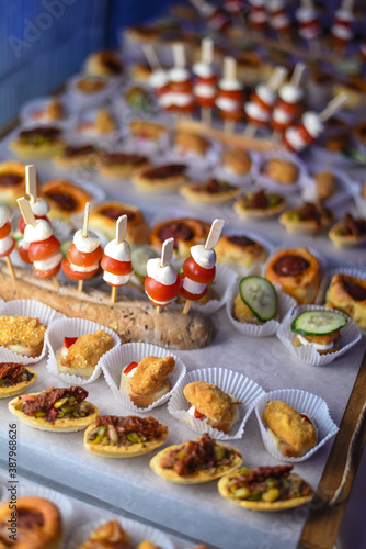 Delicious appertizer catering food