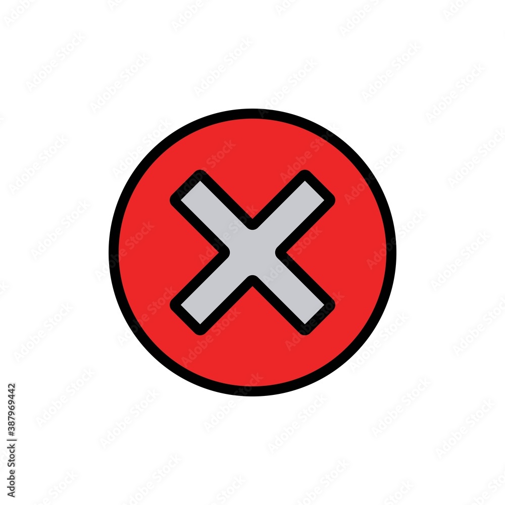 Canceled Flat Icon Vector Logo Template Illustration Canceled Flat Icon Vector Logo Template Illustration