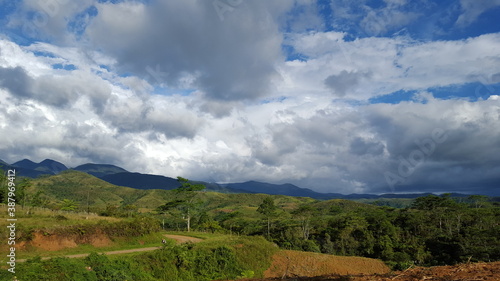 clouds over the mountains