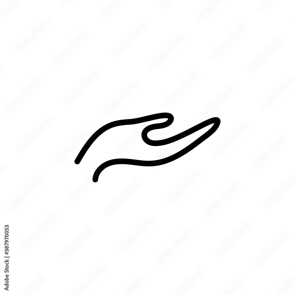 Hands care, saving, protect icon. Vector medical illustration. Hands care, saving, protect icon. Vector medical illustration.