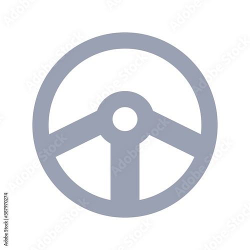 Steering Wheel Flat Icon Vector Logo Template Illustration