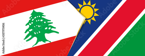 Lebanon and Namibia flags, two vector flags.