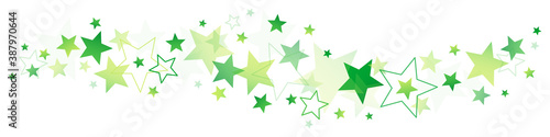 Bordüre Grüne Sterne