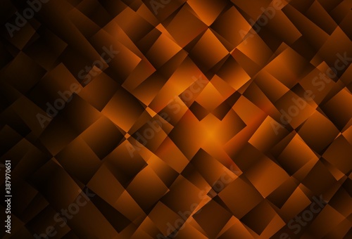 Dark Brown vector abstract mosaic background.