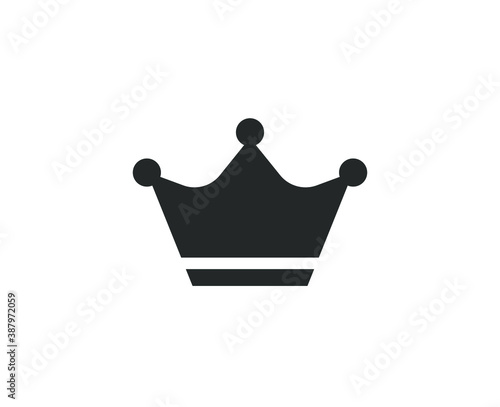 Crown icon shape symbol. Royalty king premium logo sign. Vector illustration image. Isolated on white background.