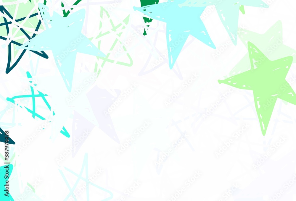 Light Gray vector backdrop with small and big stars. Light Gray vector backdrop with small and big stars.