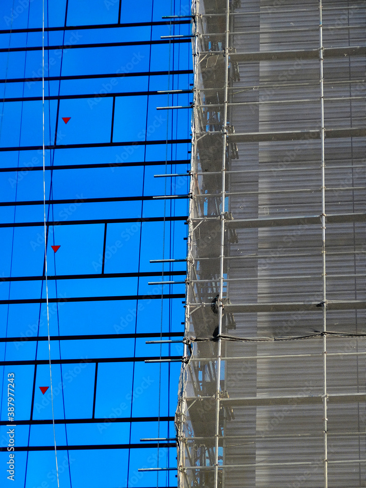 Obraz premium ビル建築の養生ネット